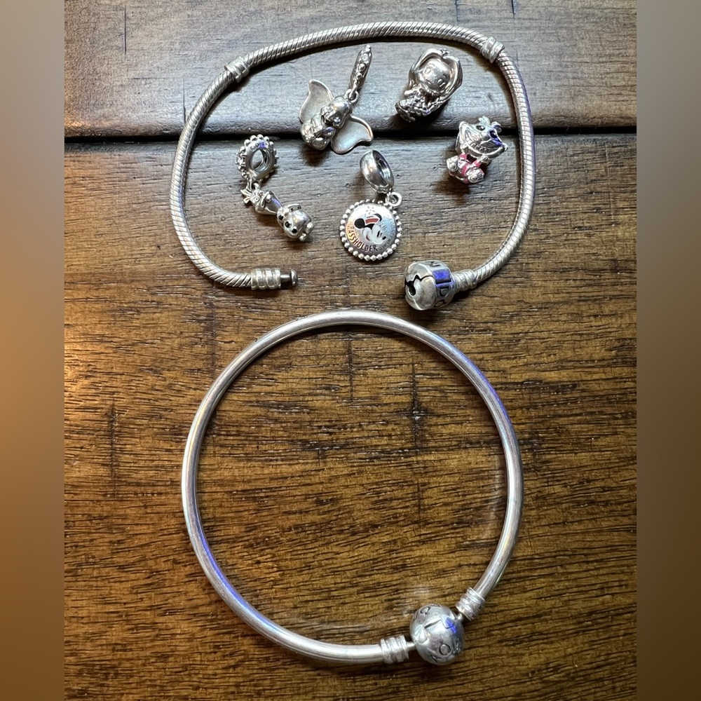 Pandora Authentic Snake & Bangle Bracelets Plus 5… - image 1